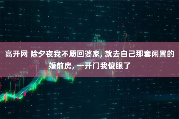 高开网 除夕夜我不愿回婆家, 就去自己那套闲置的婚前房, 一开门我傻眼了